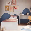 Ver imagem 6 de Cama Solteiro Infantil 188x88cm Escrivaninha Infix Branco C06 - Mpozenato