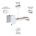Ver imagem 5 de Cama Solteiro Infantil 188x88cm Escrivaninha Infix Branco C06 - Mpozenato