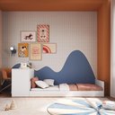 Ver imagem 7 de Cama Solteiro Infantil 188x88cm Escrivaninha Infix Branco C06 - Mpozenato