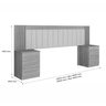 Cabeceira Extensiva Estofada Valência Cinamomo/off - Benetil - 3