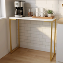 Ver imagem 4 de Aparador Buffet Cantinho do Café Estilo Industrial 100% Mdf Premium Branco e Pés em Metal Dourado