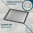 Ver mais imagens de Ralo Oculto Inox 10x10 Invisível Tampa Quadrada Não É Pvc