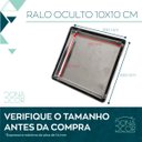 Ver imagem 2 de Ralo Oculto Inox 10x10 Invisível Tampa Quadrada Não É Pvc