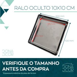 Ralo Oculto Inox 10x10 Invisível Tampa Quadrada Não É Pvc - 2