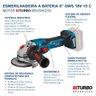 Esmerilhadeira Bosch GWS 18V-15 Sem baterias e carregador - 6