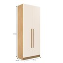 Ver mais imagens de Guarda-Roupa Modulado Canto 7 Peças San Diego com Espelho Bege/Tauari/Off White
