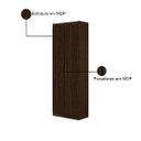 Ver imagem 3 de Armario Multiuso Sapateira 2 Portas com Prateleiras Banrô Ebano