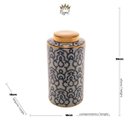 Ver mais imagens de Potiche Decorativo Porcelana Azul/Branco 18X36Cm