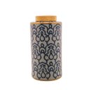 Ver imagem 3 de Potiche Decorativo Porcelana Azul/Branco 18X36Cm