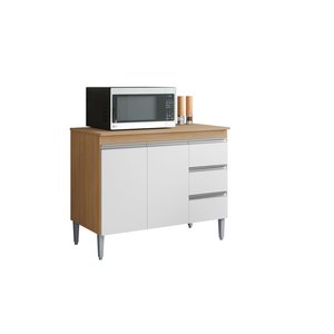 Balcão Gabinete para Pia 100cm Andreia Amendôa Branco Ajl