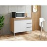 Balcão Gabinete para Pia 100cm Andreia Amendôa Branco Ajl - 3