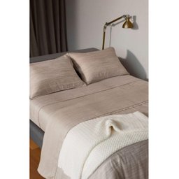 Jogo de Cama Casal Cinza Egípcio300fios Ludlow ByTheBed - 4