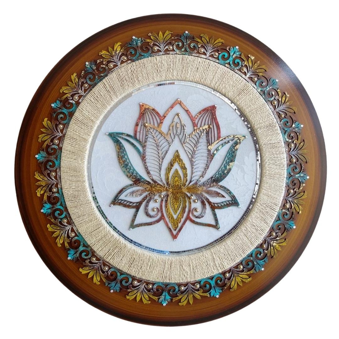 Mandala Flor de Lotus Color 80x80cm Oficina da Arte Brasil - 1