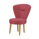 Ver imagem 6 de Kit 3 Poltronas para Recepção Camarim Sala de Jantar Ergonômica Tecido Veludo Pés de Madeira