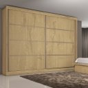 Ver imagem 2 de Guarda Roupa Casal 2 Portas 6 Gavetas Sevilha Amendoa - Made Marcs