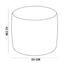 Ver imagem 6 de Puff Redondo 50cm Sala de Estar Living Coliseu W01 Couríssimo Canela - Lyam Decor