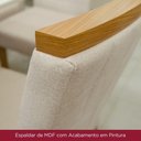 Ver imagem 3 de Conjunto Jantar Tampo Mdf Canto Reto Com Vidro 200 Cm 08 Cadeiras Liane Henn Nature Off White Linho