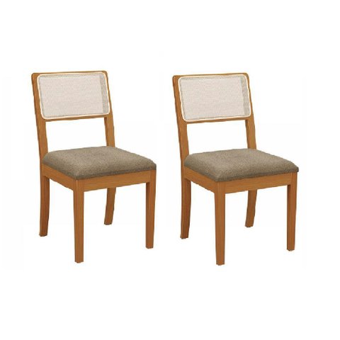 Conjunto de 2 Cadeiras de Jantar Lola 2cmm001ca Kappesberg Bege