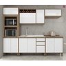 Cozinha Completa Yara Vanilla e Branco Laca - Linha Self Luciane M02 - 1