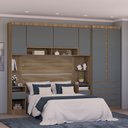 Ver imagem 1 de Guarda-Roupa Dormitório Modulado Veneza Casal 138cm - Avelã e Cinza Supremo - Luciane M01