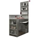 Ver imagem 2 de Bancada Gourmet Pérola Concreto 1,50M com Painel - Linha Suprema Luciane