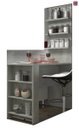 Ver imagem 2 de Bancada Gourmet Pérola Concreto 1,50M com Painel - Linha Suprema Luciane
