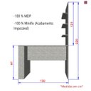 Ver imagem 5 de Bancada Gourmet Pérola Concreto 1,50M com Painel - Linha Suprema Luciane