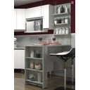 Ver imagem 1 de Bancada Gourmet Pérola Concreto 1,50M com Painel - Linha Suprema Luciane