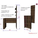 Ver imagem 4 de Bancada Gourmet Jade Nogueira Dourado 1,50M com Painel - Linha Suprema Luciane