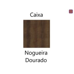 Bancada Gourmet Jade Nogueira Dourado 1,50M com Painel - Linha Suprema Luciane - 5