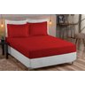 Kit Colcha Elastico Matelado Casal Queen 3 Peças Vermelho - 1