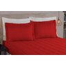 Kit Colcha Elastico Matelado Casal Queen 3 Peças Vermelho - 3