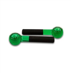 Esferas Grande De Vidro Para Massagem Facial E Cromoterapia – Par - BCMED-Verde - 1