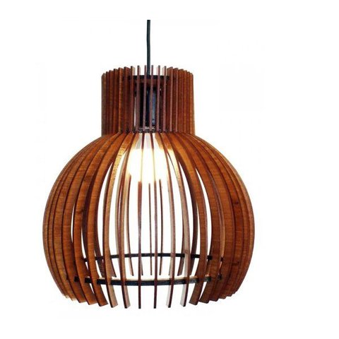Jaspe Luminária Pendente Decorativa em Madeira