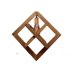 Turquesa Lustre Luminária Pendente Decorativa em Madeira