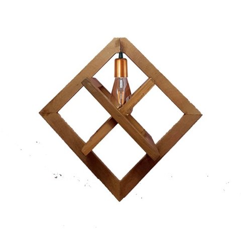 Turquesa Lustre Luminária Pendente Decorativa em Madeira