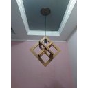 Ver imagem 2 de Turquesa Lustre Luminária Pendente Decorativa em Madeira