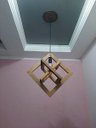Ver imagem 2 de Turquesa Lustre Luminária Pendente Decorativa em Madeira