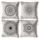 Ver imagem 2 de Kit 4 Almofadas Cheias 40cm X 40cm Decorativas Estampadas Digital Sala Sofá Quarto Mandala Bege