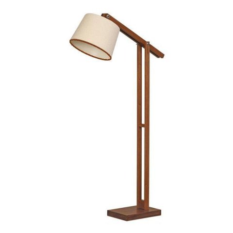 Luminária Decorativa de Piso Hadar em Madeira Nobre