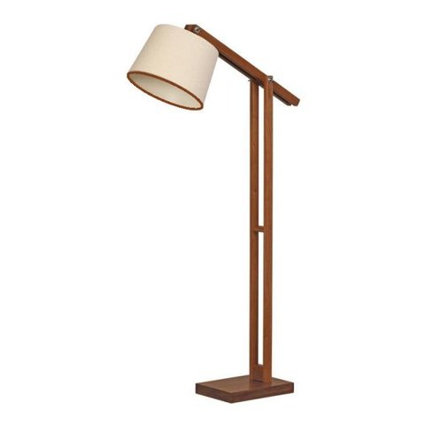 Luminária Decorativa de Piso Hadar em Madeira Nobre