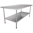 Ver imagem 1 de Mesa Bancada de Apoio Total Inox 1,40x0,70M Bai 1400/700 - Metalcubas