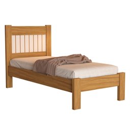 Kit Cama Solteiro para Quarto Mdf com Cômoda 4 Gavetas 1 Porta Sapateira Bela Design Moderno:nature - 5