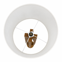 Ver mais imagens de Luminária de Chão Piso Madeira Maciça Cúpula de Tecido Harmonia para Sala e Quarto:Offwhite