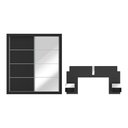 Ver imagem 7 de Guarda-roupas Casal e Cabeceira com 2 Mesas de Cabeceira e Espelhos Multimóveis Mp4328