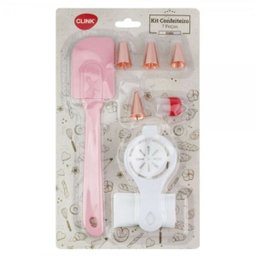 Kit Confeitaria 8 Peças Bicos Espátula Separador Gemas Clink - 1
