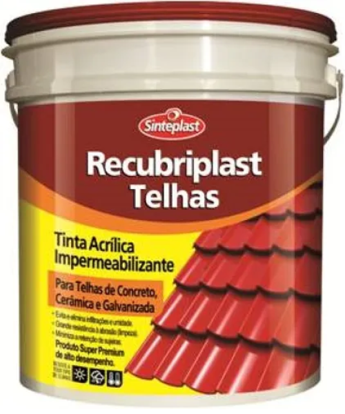 Tinta Acrílica Impermeabilizante Para Telhas 3,6 Lt: Branco - 1