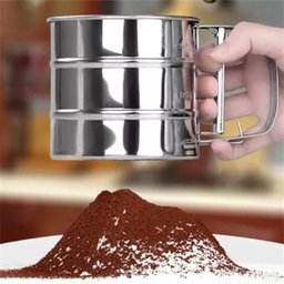 Polvilhador Caneca Peneira Gatilho Inox para Farinha Açúcar - 4