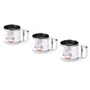 Ver imagem 1 de Kit 3 Polvilhador Caneca Peneira Gatilho Inox Farinha Açúcar
