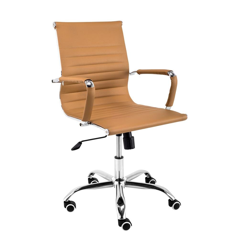 Cadeira de Escritório Moob Boston Diretor Giratória com Função Relax Caramelo